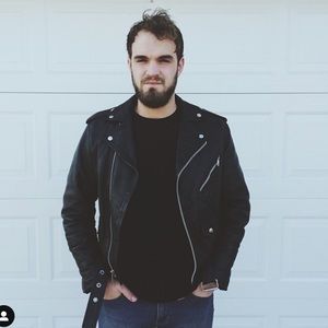 VINTAGE men’s leather moto jacket